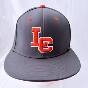 The Game Pro Lenoir City Panthers Perforated Flat Brim Fitted Baseball Hat Sz L